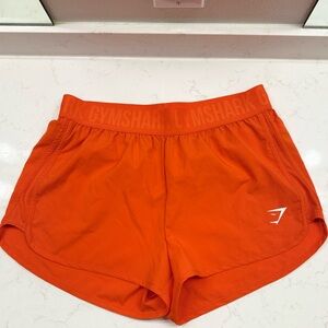 Gymshark Women's Bright Orange Athletic Shorts